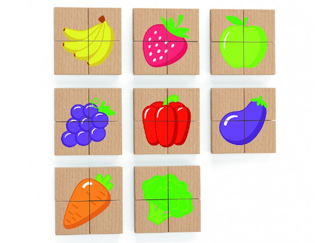 Mágneses gyümölcs puzzle