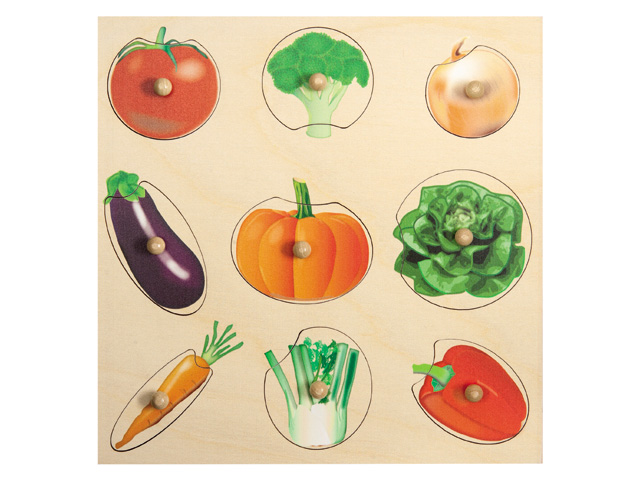 Zöldségek 9 részes fa puzzle